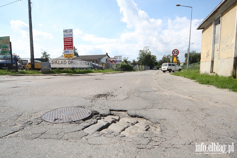 Stan elbląskich jezdni na dzień 13.08.2013 r., fot. 8