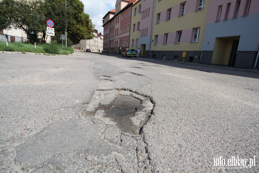 Stan elbląskich jezdni na dzień 13.08.2013 r., fot. 11
