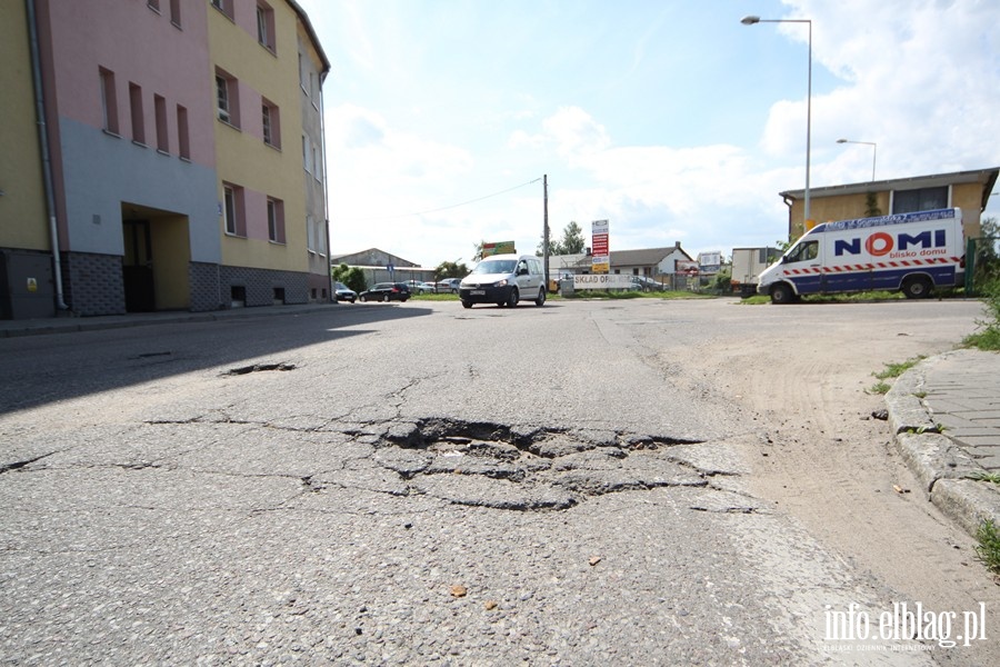 Stan elbląskich jezdni na dzień 13.08.2013 r., fot. 12