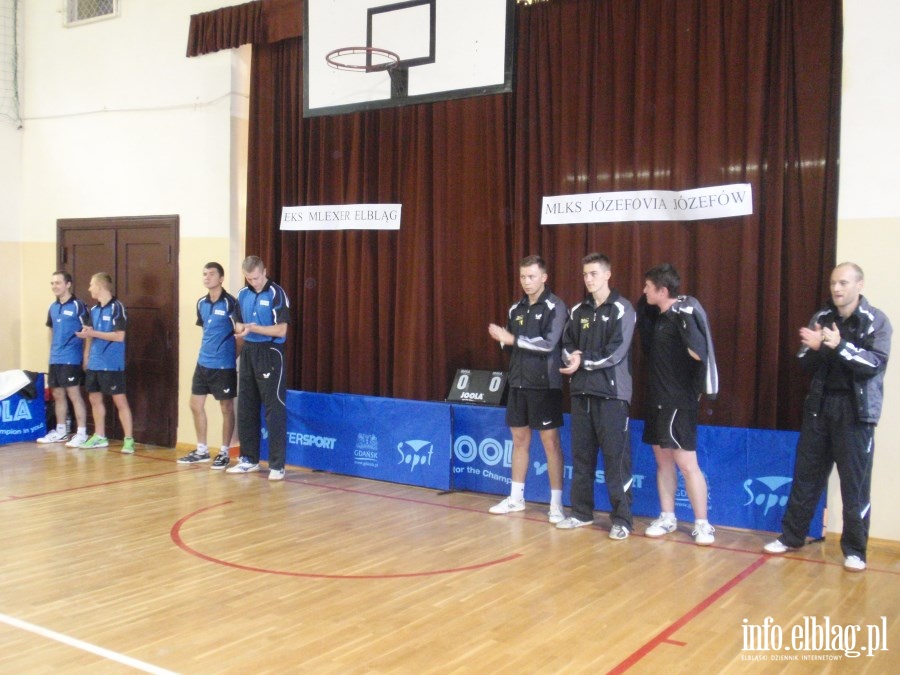 Inauguracyjny mecz tenisa stołowego EKS Mlexer Elbląg Jozefovia Józefów, fot. 2