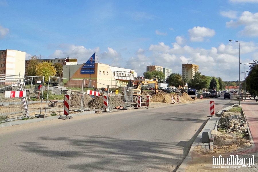 Remont wzdłuż arterii przy ulicy Nowowiejskiej, fot. 1