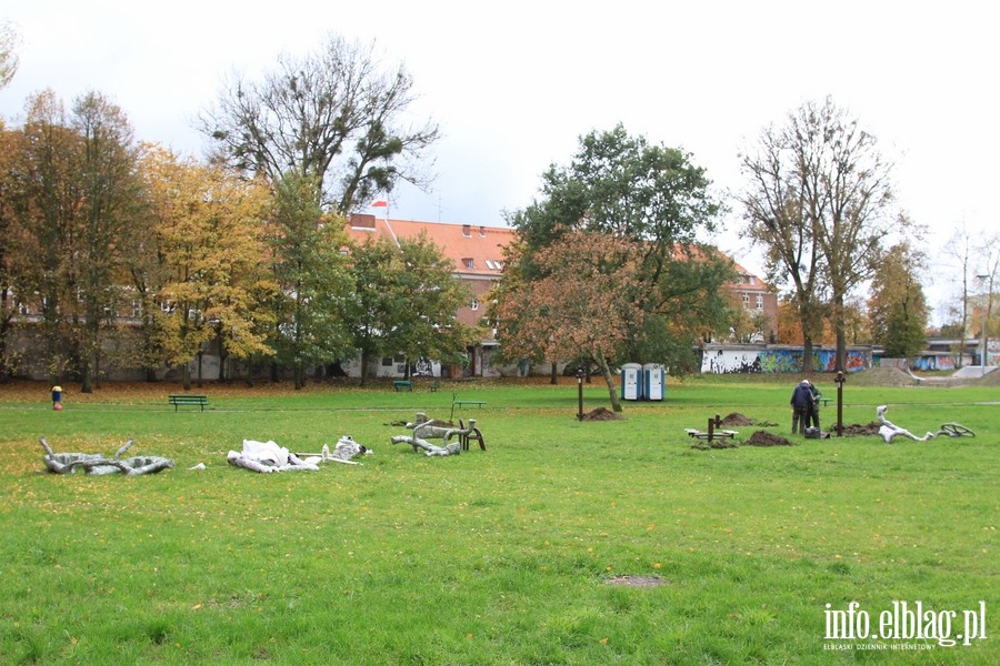 Monta urzdze siowych na zielecu przy ul. Mickiewicza, fot. 3