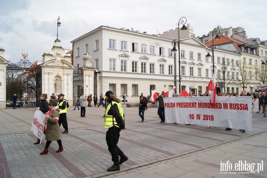 Stoeczne obchody upamitniajce katastrof smolesk - 10.04.2014, fot. 1