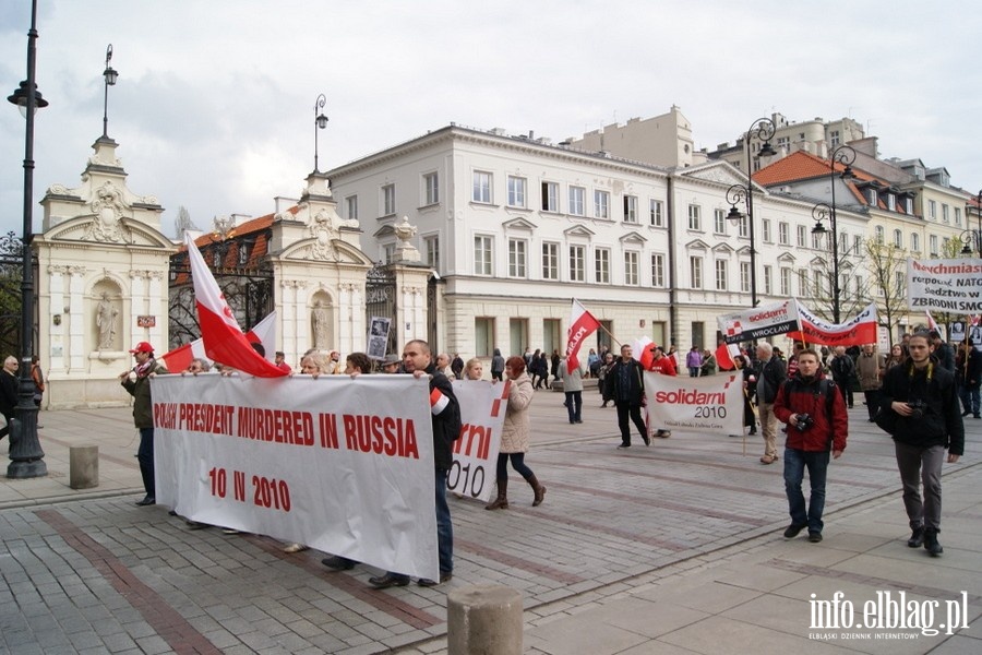 Stoeczne obchody upamitniajce katastrof smolesk - 10.04.2014, fot. 2