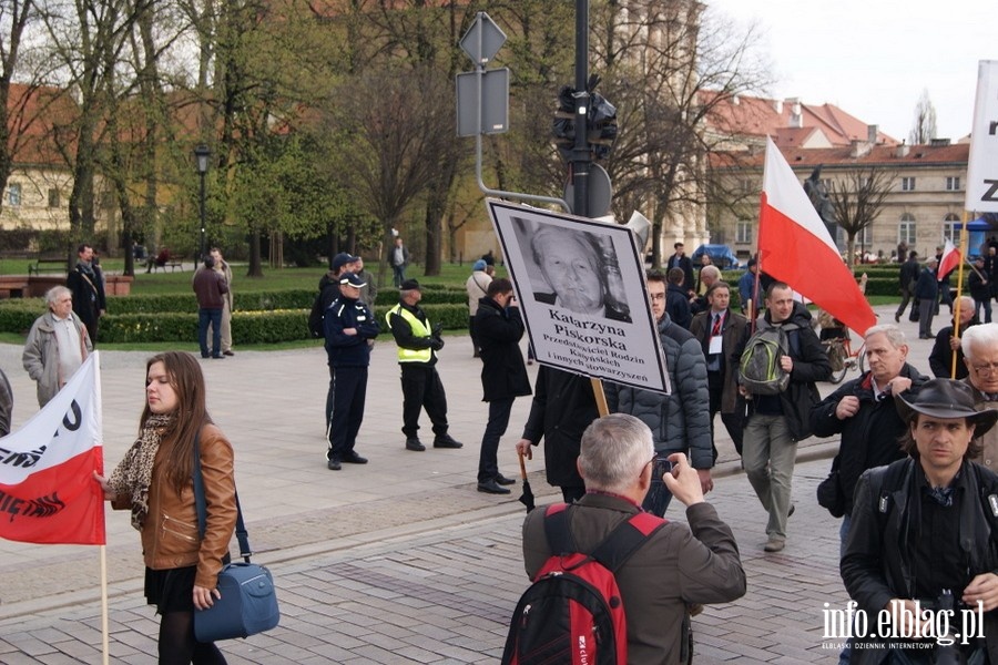 Stoeczne obchody upamitniajce katastrof smolesk - 10.04.2014, fot. 4