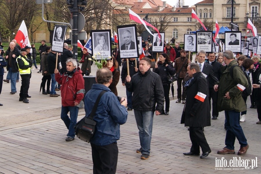 Stoeczne obchody upamitniajce katastrof smolesk - 10.04.2014, fot. 5