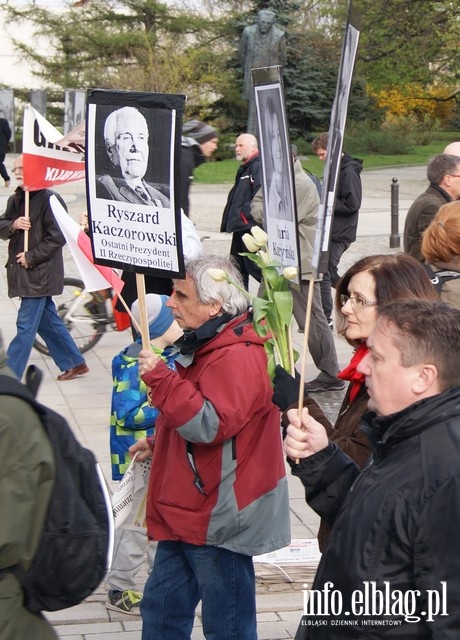 Stoeczne obchody upamitniajce katastrof smolesk - 10.04.2014, fot. 7