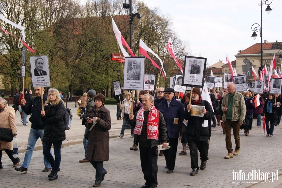 Stoeczne obchody upamitniajce katastrof smolesk - 10.04.2014, fot. 10