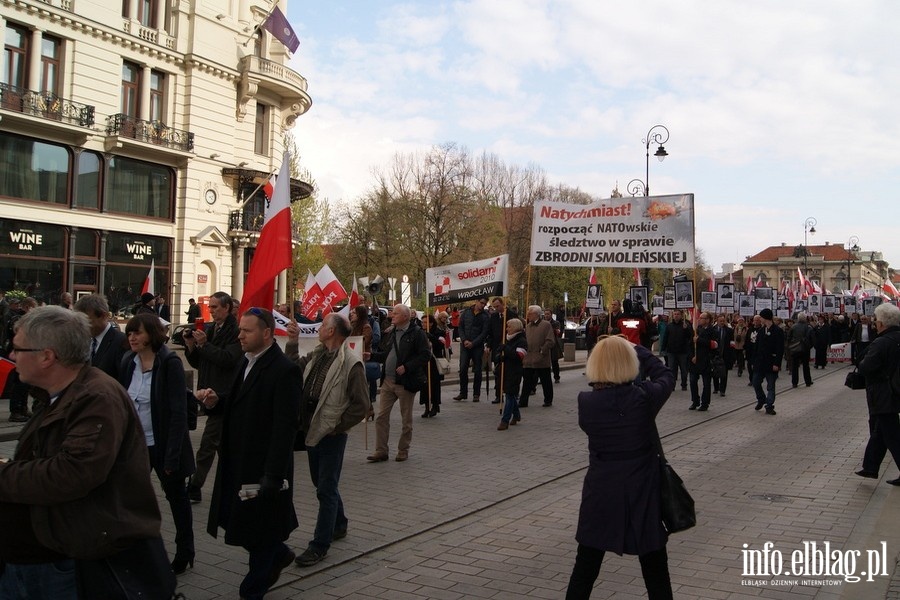 Stoeczne obchody upamitniajce katastrof smolesk - 10.04.2014, fot. 11