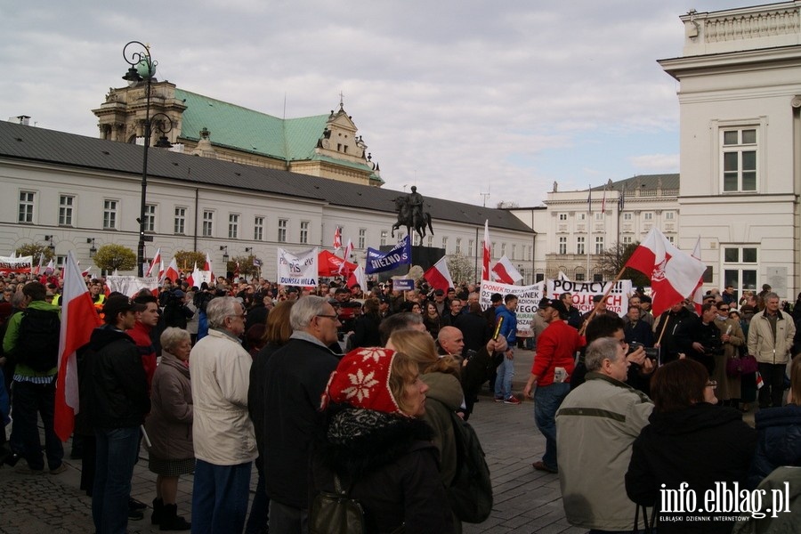 Stoeczne obchody upamitniajce katastrof smolesk - 10.04.2014, fot. 12