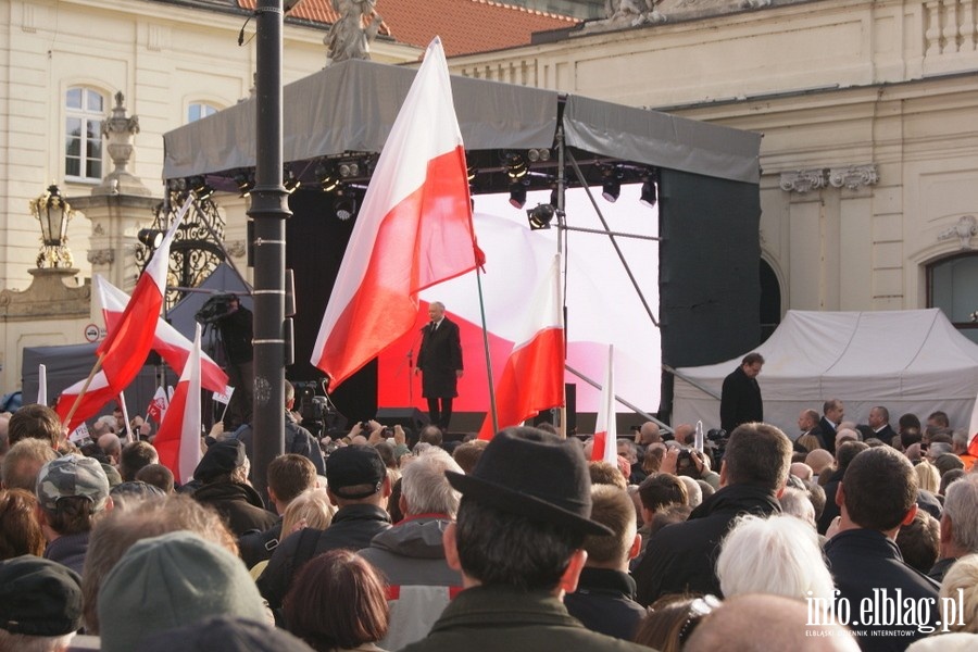 Stoeczne obchody upamitniajce katastrof smolesk - 10.04.2014, fot. 23