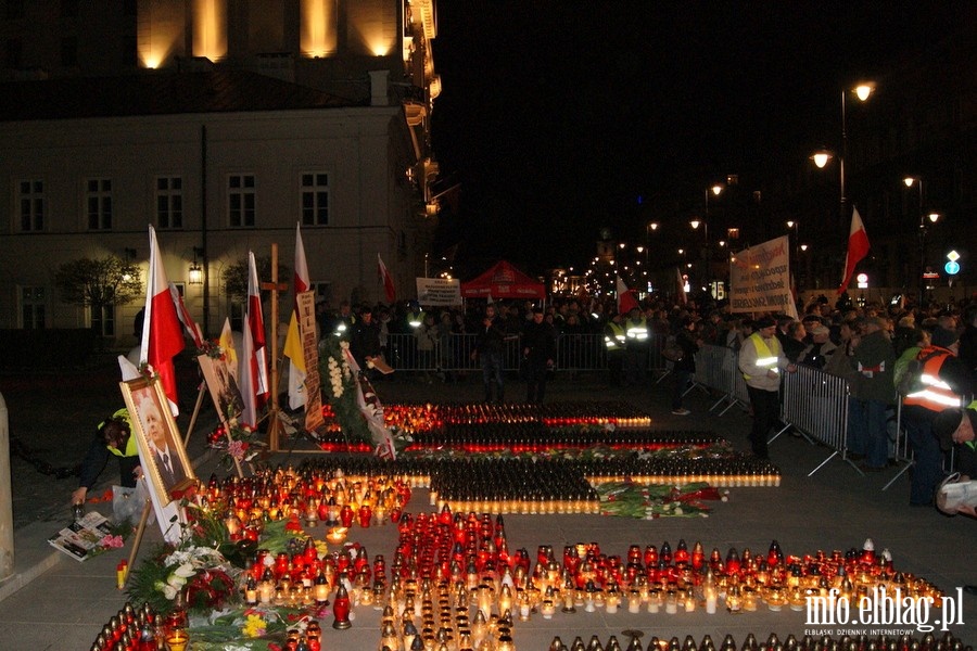 Stoeczne obchody upamitniajce katastrof smolesk - 10.04.2014, fot. 35