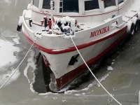 Statek Monika na rzece Elblg